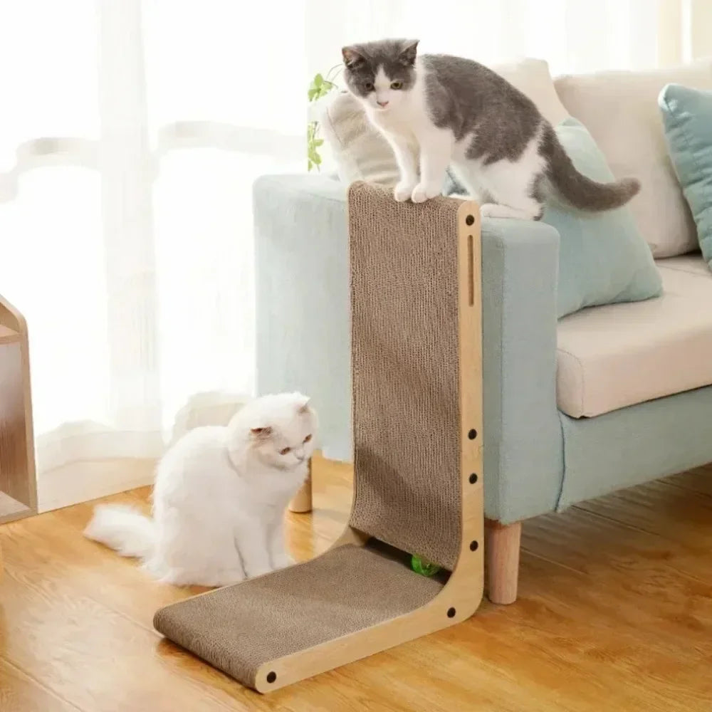 Timber Claw Gym: Durable Wooden Cat Scratching Post & Sofa Protector