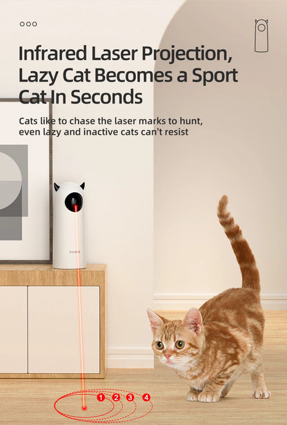 ROJECO Smart Laser Teaser: Interactive Auto & Handheld Pet Toy for Cats