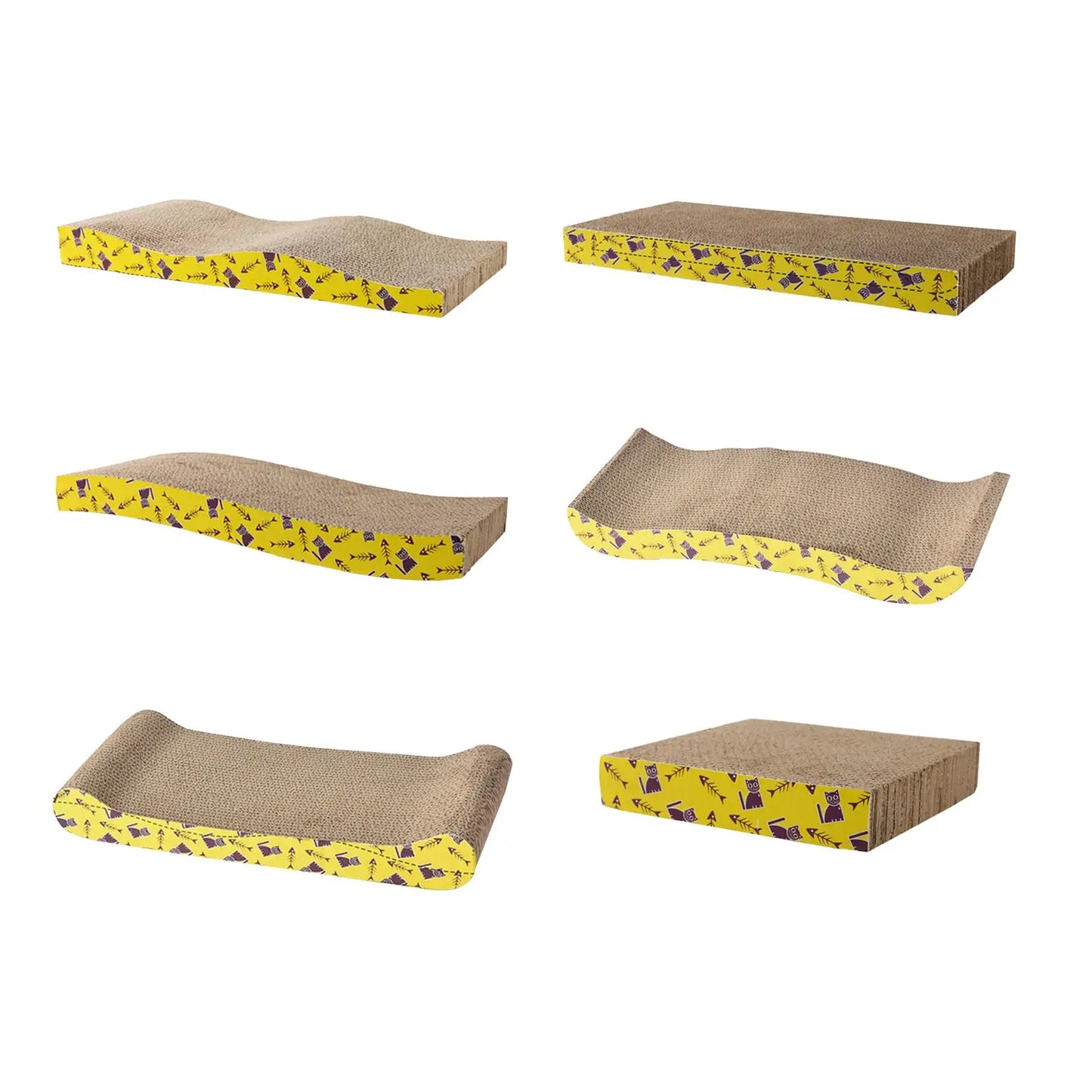 Eco-Scratch Delight: Durable Corrugated Cardboard Cat Scratcher & Sofa Protector