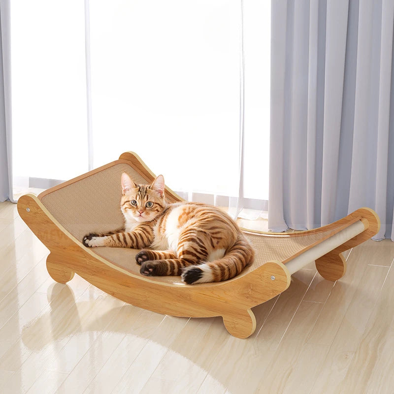 Versatile Cat Oasis: Detachable Sisal & Hemp Scratching Board with Sleeping Bed