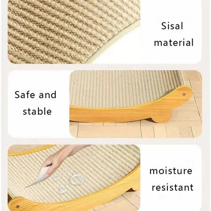 Versatile Cat Oasis: Detachable Sisal & Hemp Scratching Board with Sleeping Bed