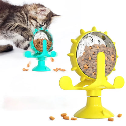 Interactive Wheel Treat Leaking Toy - Slow Feeder Ball for Cats & Small Dogs