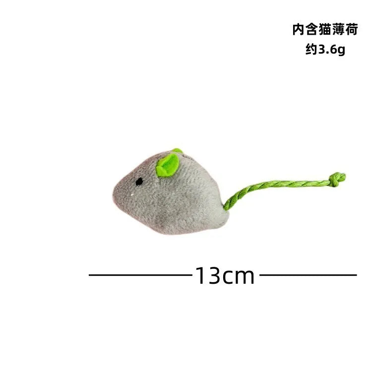 Funny Plush Cat Toy - Soft Interactive Mouse for Kitten Play & Training