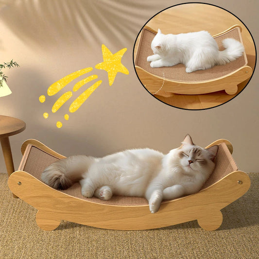 Versatile Cat Oasis: Detachable Sisal & Hemp Scratching Board with Sleeping Bed