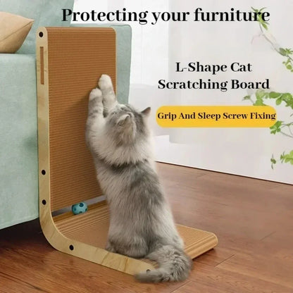 Timber Claw Gym: Durable Wooden Cat Scratching Post & Sofa Protector