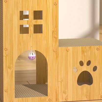 Giggle Castle: Large Cardboard Cat Playhouse for Endless Self-Play