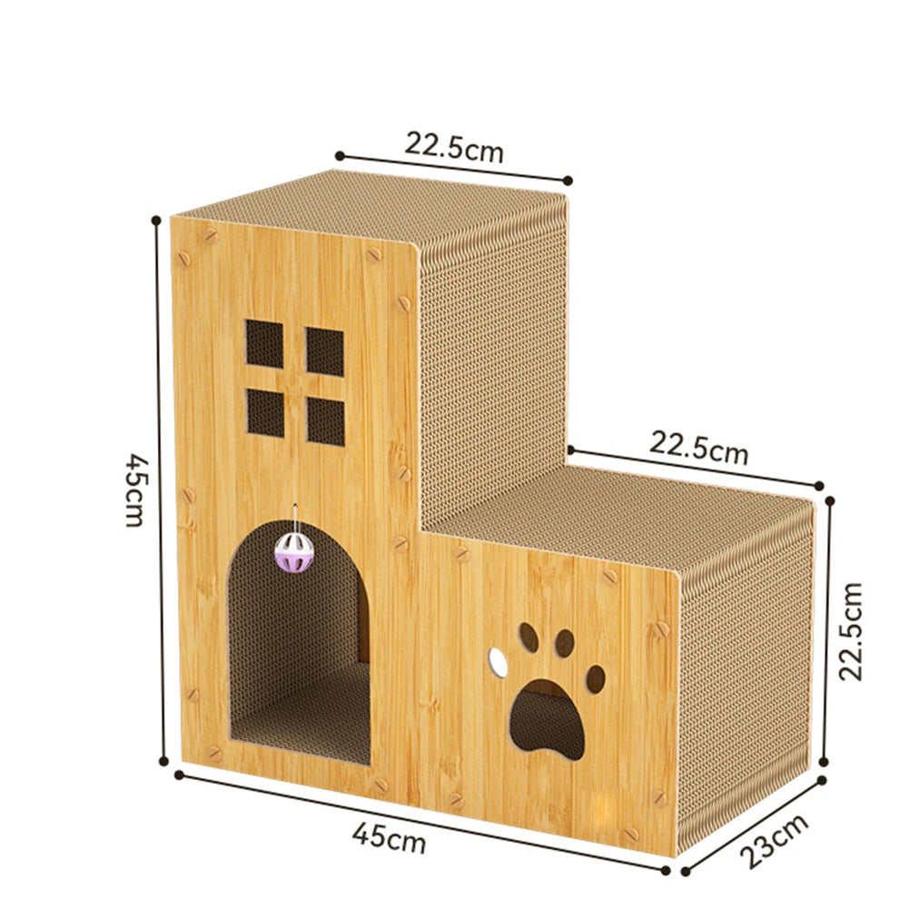 Giggle Castle: Large Cardboard Cat Playhouse for Endless Self-Play