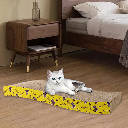 Eco-Scratch Delight: Durable Corrugated Cardboard Cat Scratcher & Sofa Protector