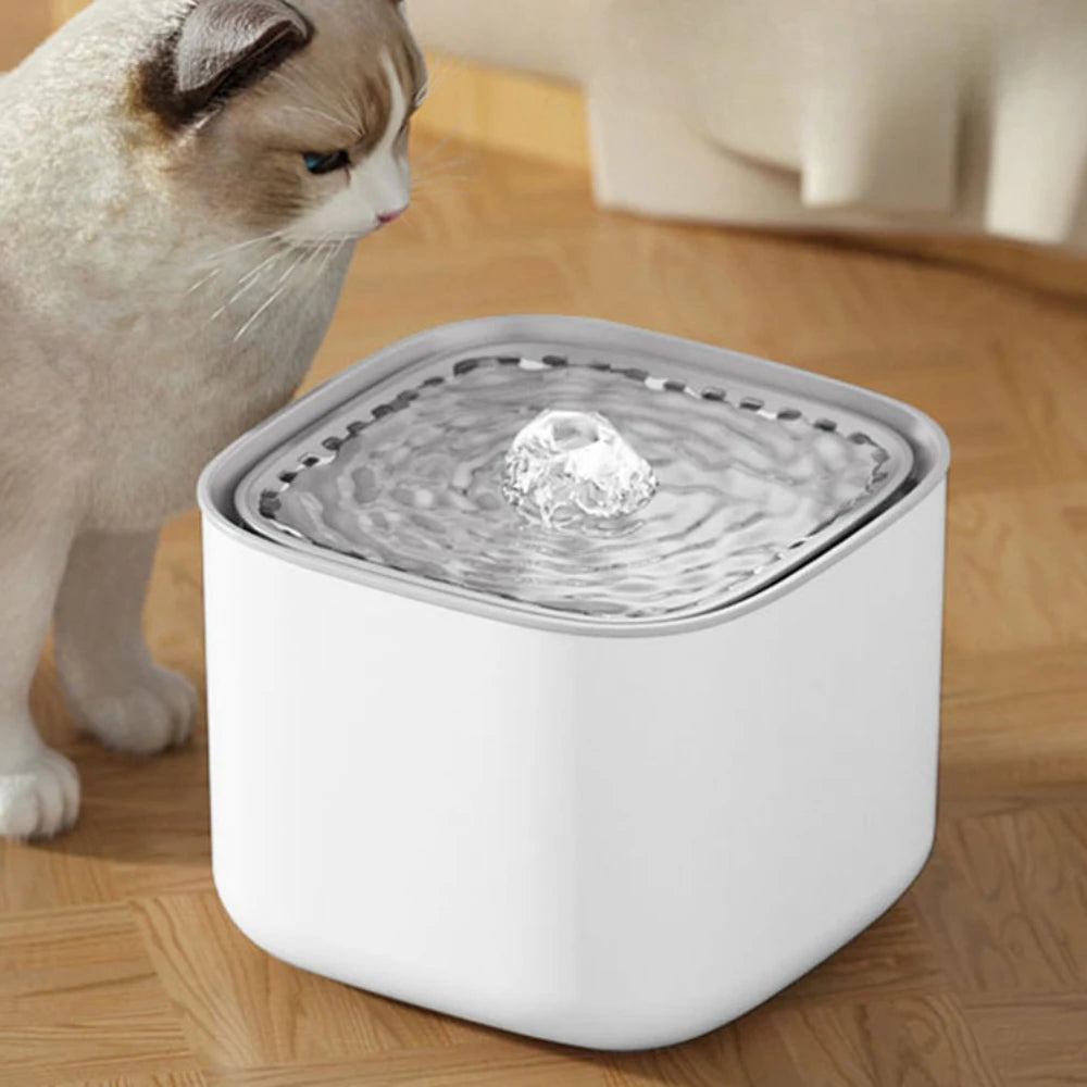 3L QuietFlow Cat Water Fountain - Auto-Purifying with Dry-Fire Protection