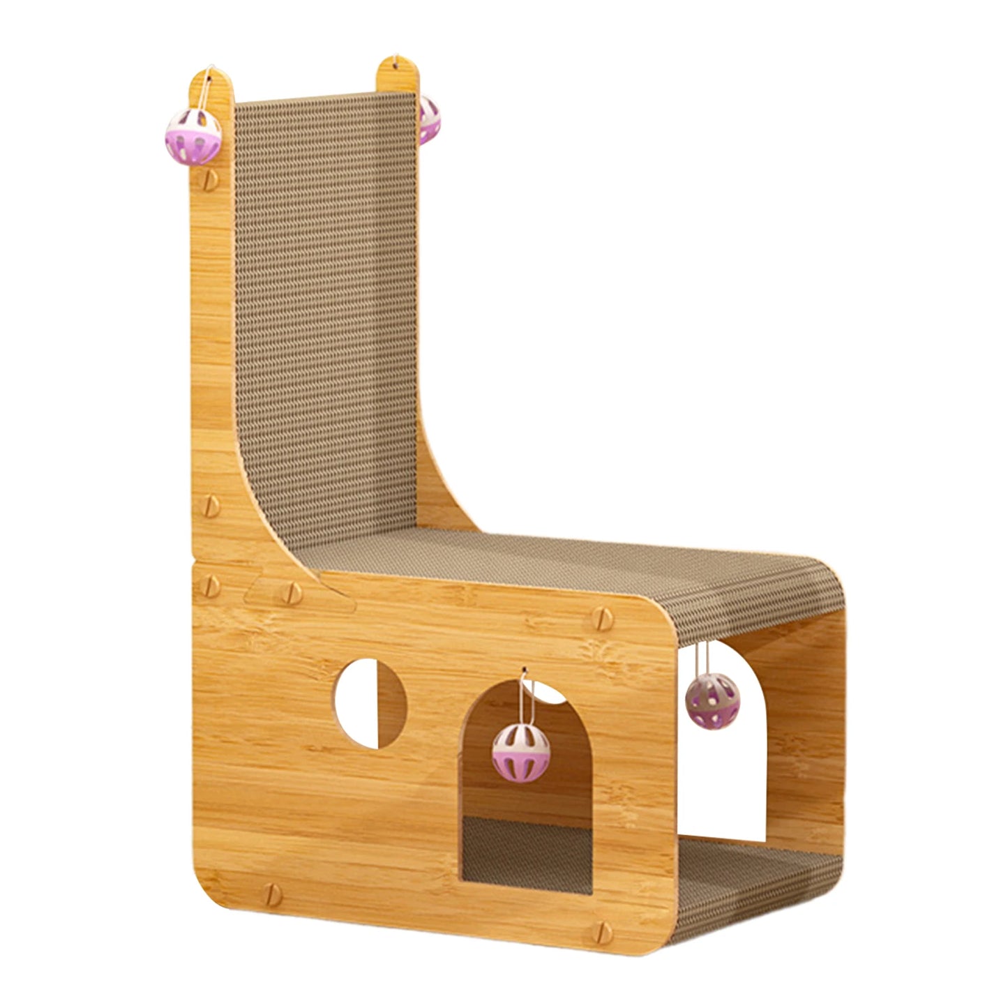 Giggle Castle: Large Cardboard Cat Playhouse for Endless Self-Play