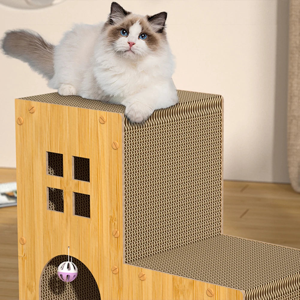 Giggle Castle: Large Cardboard Cat Playhouse for Endless Self-Play