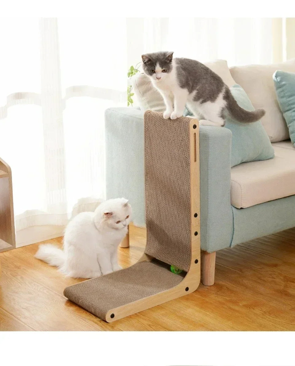 Timber Claw Gym: Durable Wooden Cat Scratching Post & Sofa Protector