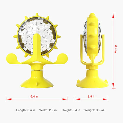 Interactive Wheel Treat Leaking Toy - Slow Feeder Ball for Cats & Small Dogs