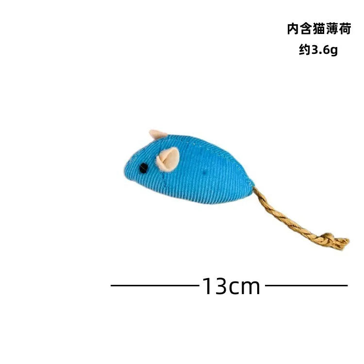 Funny Plush Cat Toy - Soft Interactive Mouse for Kitten Play & Training