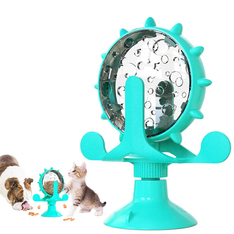 Interactive Wheel Treat Leaking Toy - Slow Feeder Ball for Cats & Small Dogs