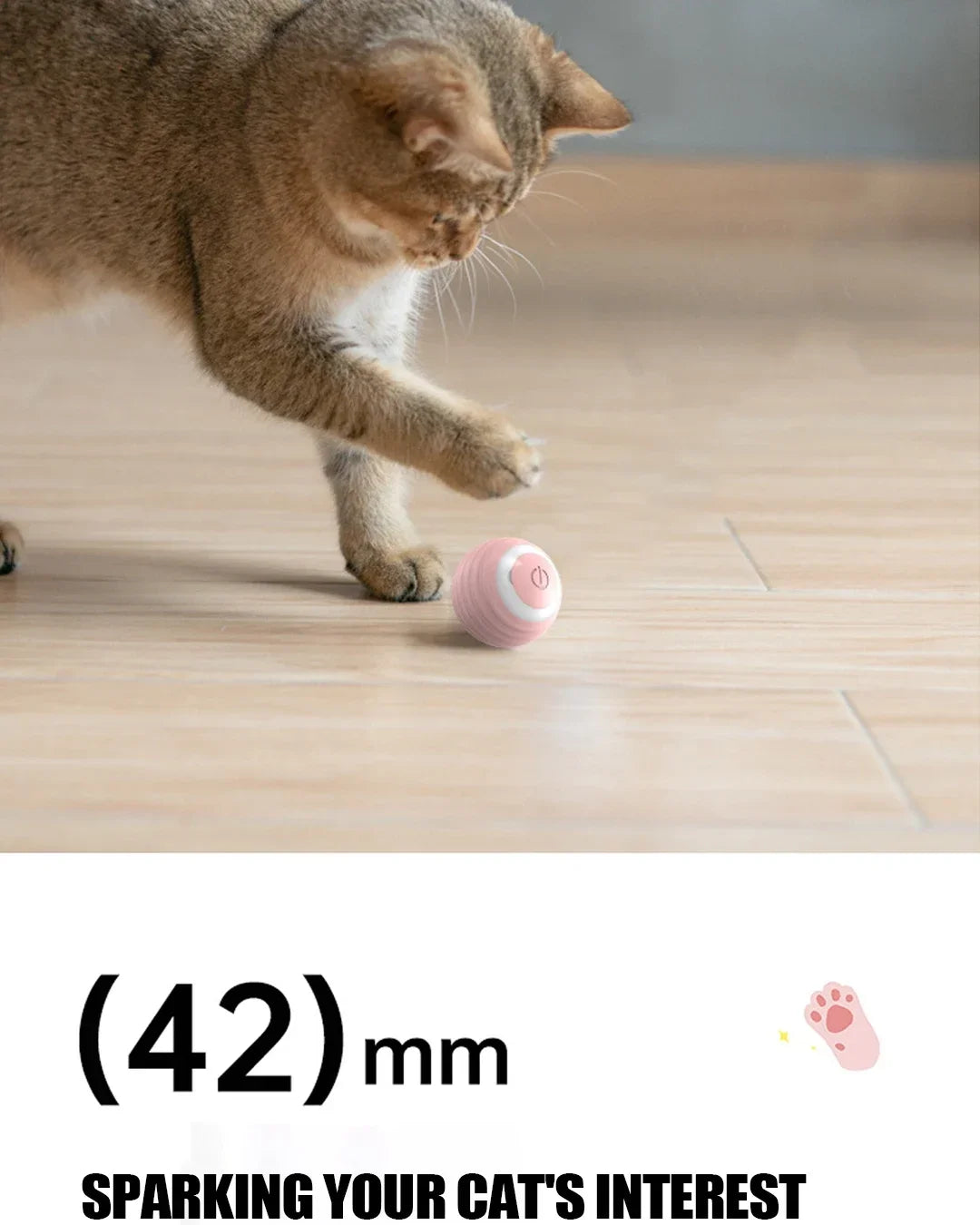 Magic Motion Cat Ball - Interactive, Self-Rolling Toy for Kittens & Cats