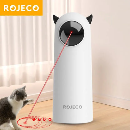 ROJECO Smart Laser Teaser: Interaktives automatisches und handliches Haustierspielzeug für Katzen 