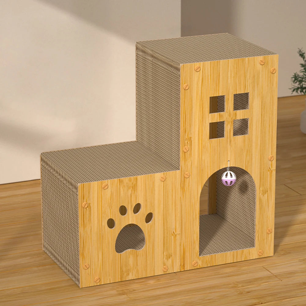 Giggle Castle: Large Cardboard Cat Playhouse for Endless Self-Play