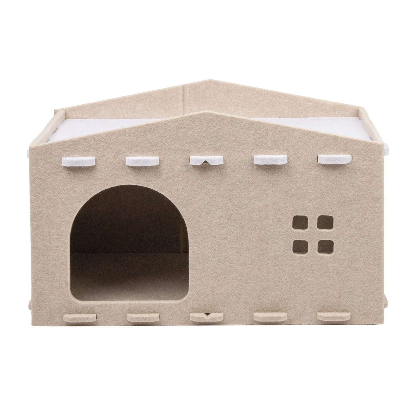 Felt Cat Cave Retreat: Scratching Cube & Cozy Nest for Multiple Cats