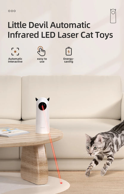 ROJECO Smart Laser Teaser: Interactive Auto & Handheld Pet Toy for Cats