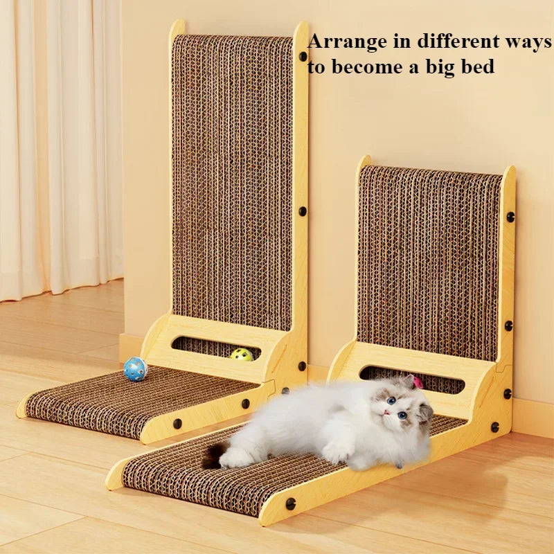 Timber Claw Gym: Durable Wooden Cat Scratching Post & Sofa Protector