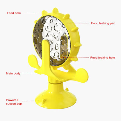 Interactive Wheel Treat Leaking Toy - Slow Feeder Ball for Cats & Small Dogs