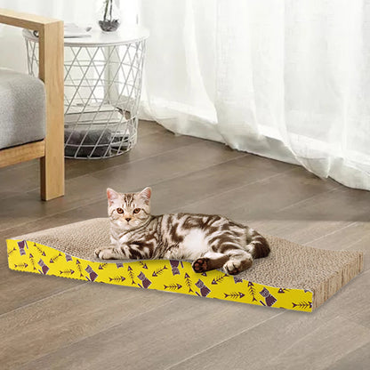 Eco-Scratch Delight: Durable Corrugated Cardboard Cat Scratcher & Sofa Protector