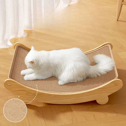 Versatile Cat Oasis: Detachable Sisal & Hemp Scratching Board with Sleeping Bed