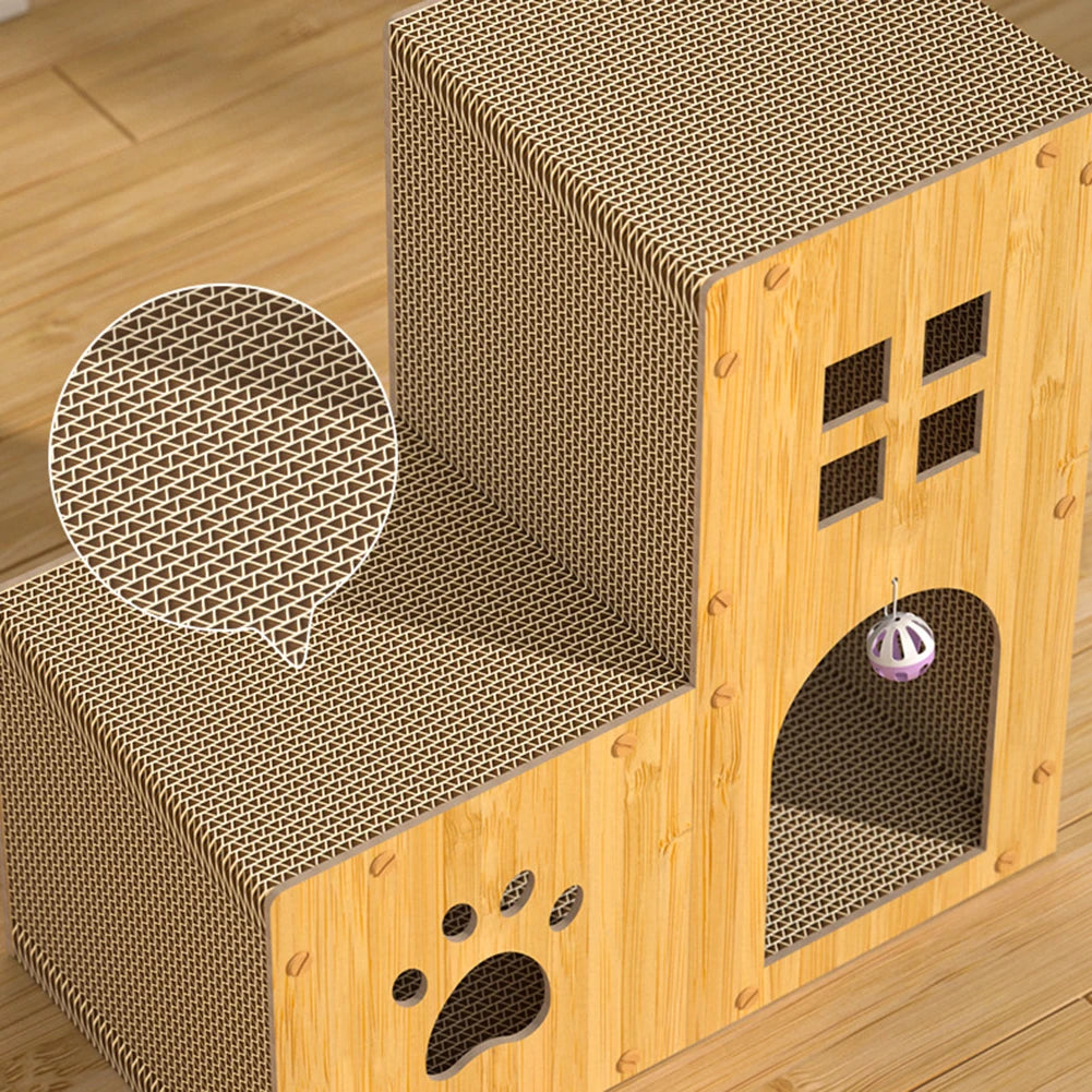 Giggle Castle: Large Cardboard Cat Playhouse for Endless Self-Play