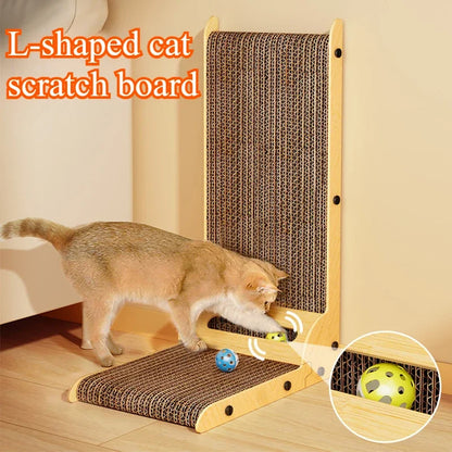 Timber Claw Gym: Durable Wooden Cat Scratching Post & Sofa Protector