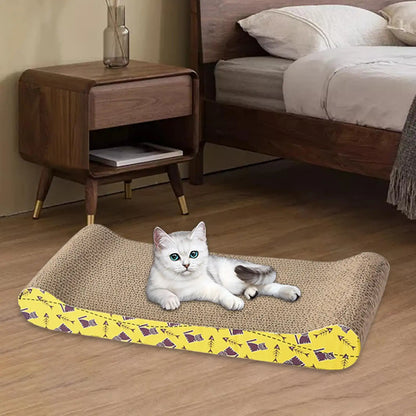 Eco-Scratch Delight: Durable Corrugated Cardboard Cat Scratcher & Sofa Protector