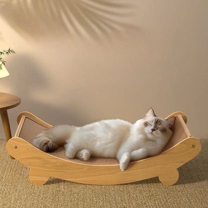 Versatile Cat Oasis: Detachable Sisal & Hemp Scratching Board with Sleeping Bed